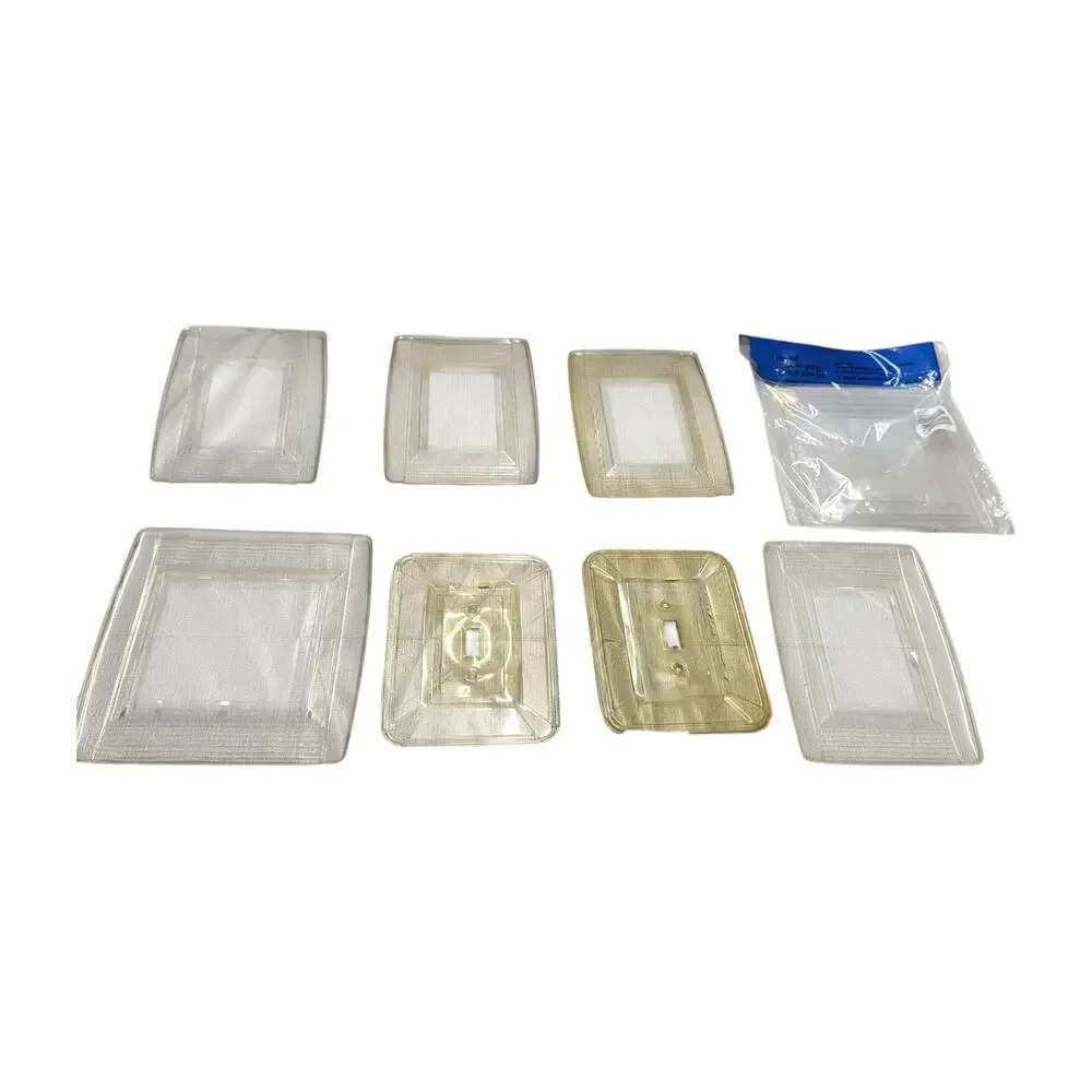 Leviton Switch Plate Shield Lot 8 Pc Clear Acrylic Toggle Cover - Picture 2 of 9